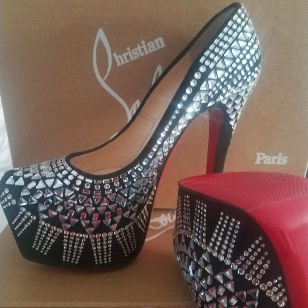 Christian Louboutin Black Suede Shoes